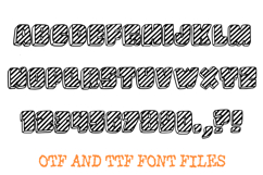 Stripy Cartoon Block Hand Drawn Lettering ABC Font Type OTF Product Image 2