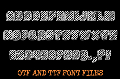 Stripy Cartoon Block Hand Drawn Lettering ABC Font Type OTF Product Image 3