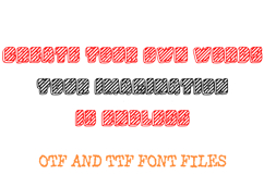 Stripy Cartoon Block Hand Drawn Lettering ABC Font Type OTF Product Image 4