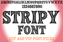 Stripy Lined Alphabet Lettering ABC Text Font OTF by Squeeb Creative