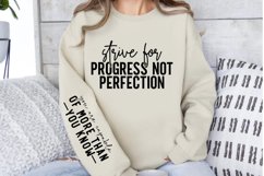 Strive for progress not Sleeve SVG, Inspirational Sleeve SVG Product Image 3