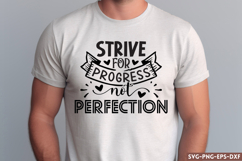 Strive for progress not SVG, Motivational Quote SVG Product Image 1