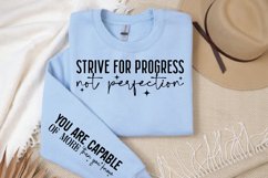 Strive for progress not perfection Sleeve SVG Design Product Image 3