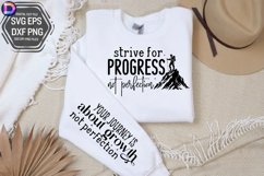 Strive for progress Sleeve SVG, Motivational Sleeve SVG Product Image 3