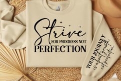Strive for progress not perfection Sleeve SVG Design Product Image 3
