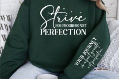 Strive for progress not perfection Sleeve SVG Design Product Image 2