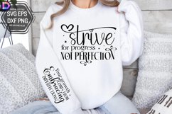 Strive for progress not perfection Sleeve SVG Product Image 2