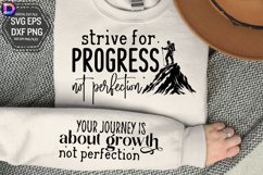 Strive for progress Sleeve SVG, Motivational Sleeve SVG Product Image 1