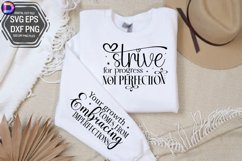 Strive for progress not perfection Sleeve SVG Product Image 3
