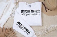 Strive for progress not perfection Sleeve SVG Design Product Image 2