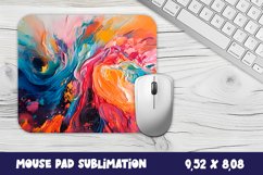 Mouse Pad PNG Abstract Multicolored watercolor Sublimation Product Image 1