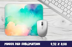 Mouse Pad PNG Abstract Multicolored watercolor Sublimation Product Image 1