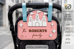 3D Baby Stroller Signs Bundle Laser Cut. Stroller Tag SVG Product Image 6