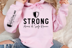 Strong arms a safe haven Sleeve SVG, Dad quote SVG Product Image 2