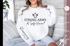 Strong arms a safe haven Sleeve SVG Design Product Image 2