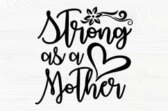 Strong As A Mother SVG | She Is Strong Svg | Woman Cut Files Product Image 3