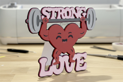 Strong Love topper 3D SVG Product Image 4