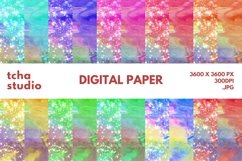 Strong Tone Watercolor Digital Papers Glitter Background Product Image 1