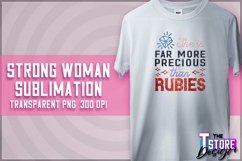 Strong Woman Sublimation | PNG Design | Strong Woman v.1 Product Image 1