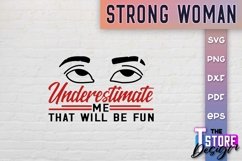 Strong Woman SVG Design | Woman Quotes | Strong Woman v.1 Product Image 1