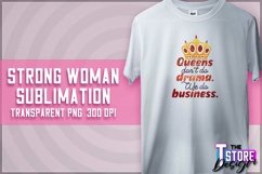 Strong Woman Sublimation | PNG Design | Strong Woman v.1 Product Image 1