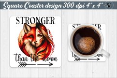 Square Coasters | Strong woman | Woman sublimation Product Image 1