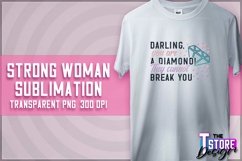 Strong Woman Sublimation | PNG Design | Strong Woman v.1 Product Image 1