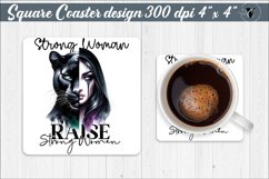 Square Coasters | Strong woman | Woman sublimation Product Image 1