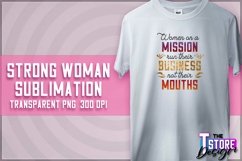 Strong Woman Sublimation | PNG Design | Strong Woman v.1 Product Image 1