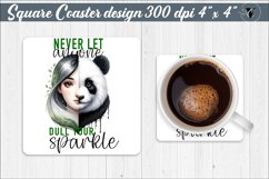 Square Coasters | Strong woman | Woman sublimation Product Image 1