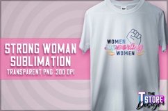 Strong Woman Sublimation | PNG Design | Strong Woman v.1 Product Image 1