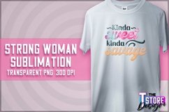 Strong Woman Sublimation | PNG Design | Strong Woman v.1 Product Image 1