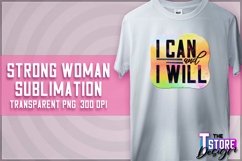 Strong Woman Sublimation | PNG Design | Strong Woman v.1 Product Image 1