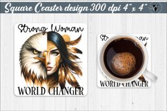 Square Coasters | Strong woman | Woman sublimation Product Image 1