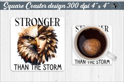 Square Coasters | Strong woman | Woman sublimation Product Image 1