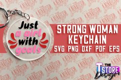 Strong Woman Keychain SVG Design | Strong Quotes SVG Design Product Image 1
