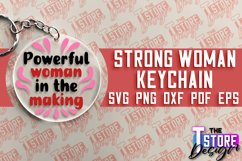 Strong Woman Keychain SVG Design | Strong Quotes SVG Design Product Image 1