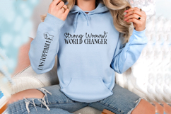 Strong woman world changer Sleeve SVG Design Product Image 3