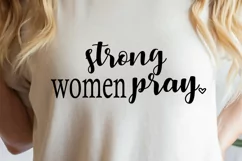 Strong Women Pray Svg, Bible Quote SVG Product Image 8