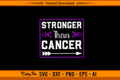 Stronger Than Cancer Pancreatic Awareness SVG File Product Image 1