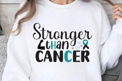 Stronger than cancer SVG, Cervical Cancer SVG Product Image 1