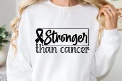 Stronger than cancer SVG, cancer awareness SVG Product Image 1