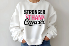 Stronger Than Cancer SVG | Breast Cancer Awareness SVG Product Image 2