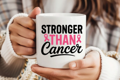 Stronger Than Cancer SVG | Breast Cancer Awareness SVG Product Image 3