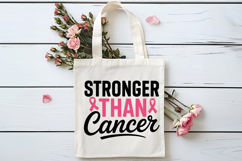 Stronger Than Cancer SVG | Breast Cancer Awareness SVG Product Image 4