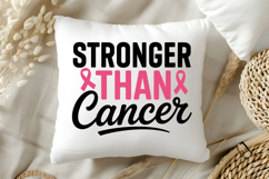 Stronger Than Cancer SVG | Breast Cancer Awareness SVG Product Image 5