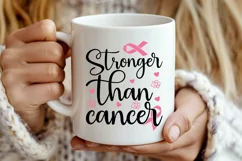 Stronger Than Cancer SVG, Breast Cancer SVG Design Product Image 2