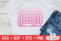Cancer Awareness SVG | Stronger Than Cancer | Breast Cancer Product Image 1