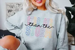 Stronger Than The Storm SVG - Positive Quote - Inspirational Product Image 1