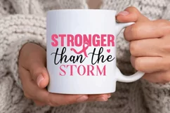 Stronger than the storm SVG, Breast Cancer SVG Design Product Image 2